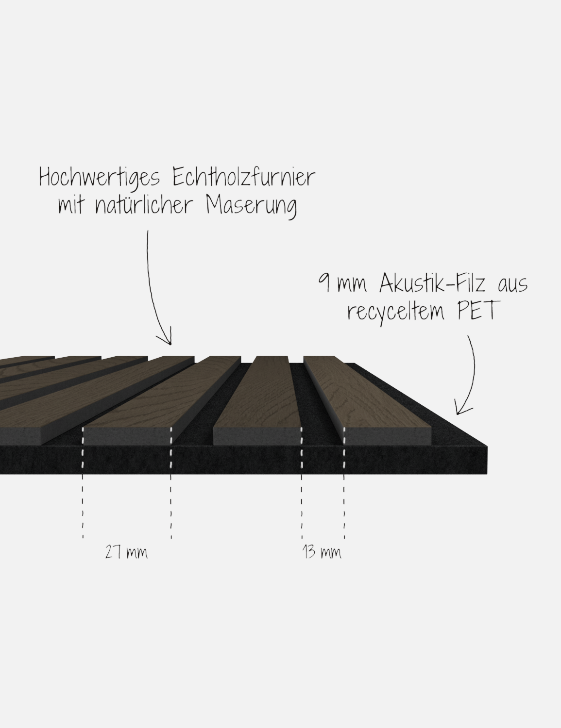 Akustikpaneel Holzig Eiche Geräuchert