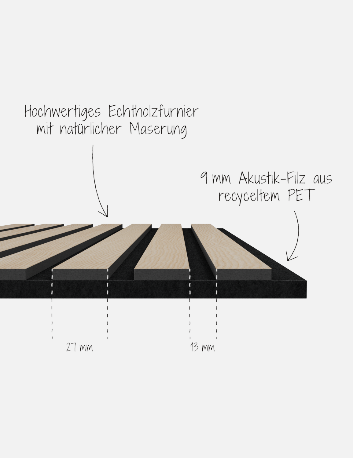 Akustikpaneel Holzig Esche