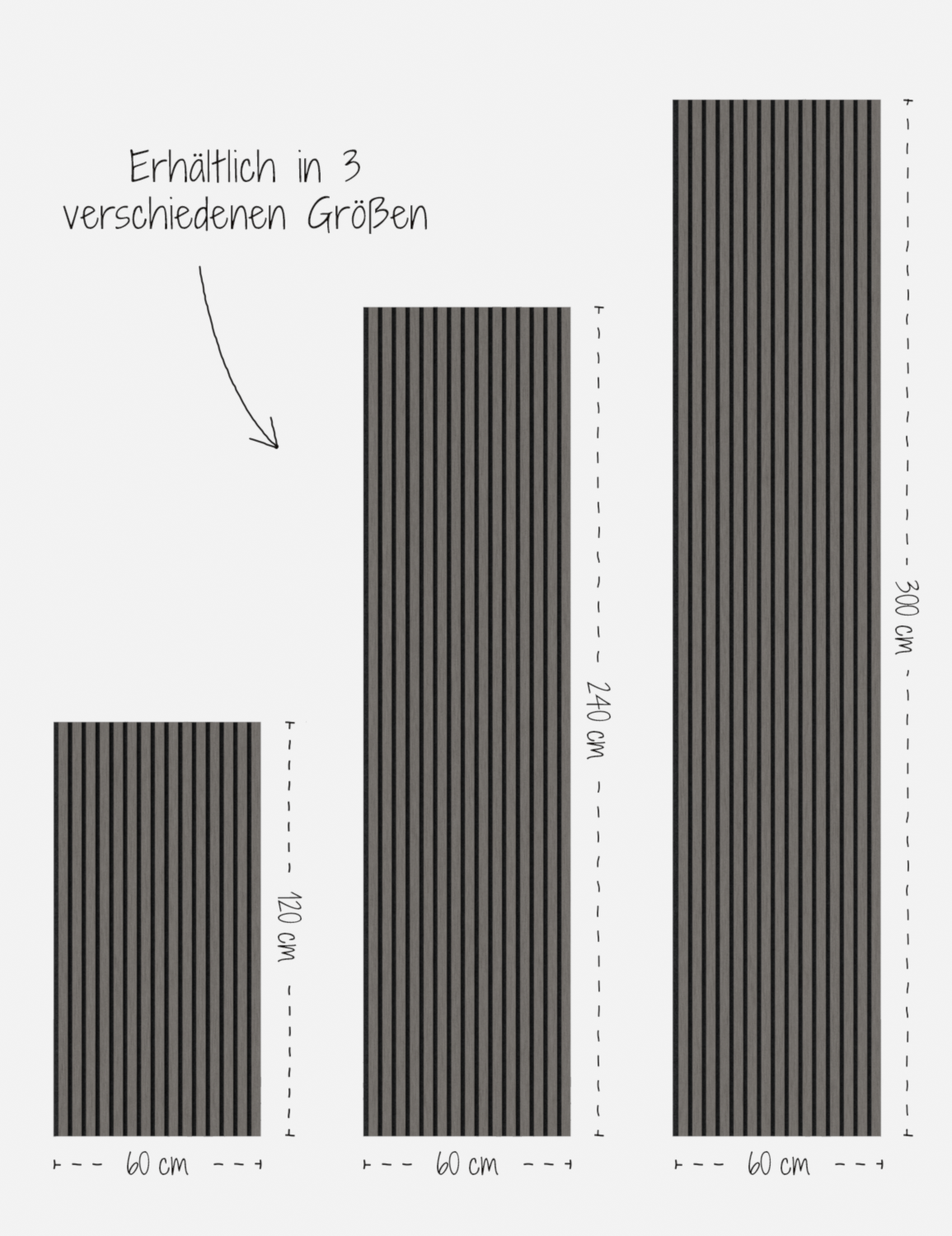 Akustikpaneel Leicht Eiche Grau